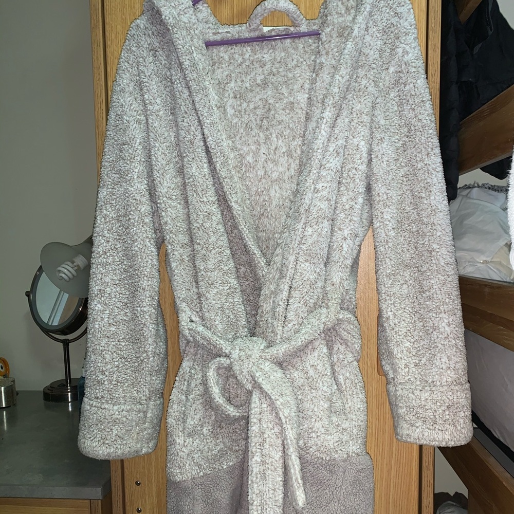 Fleece hooded bathrobe (with ears)